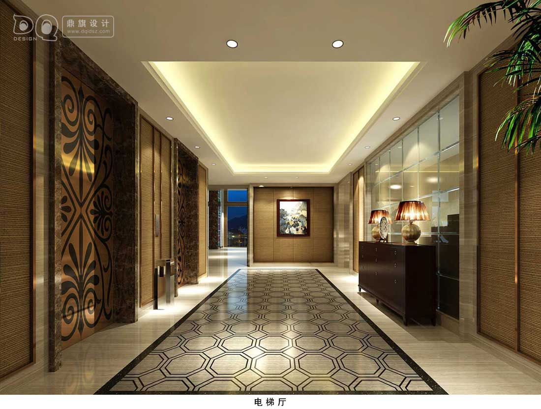 电梯间设计,电梯厅设计,,精品度假酒店设计